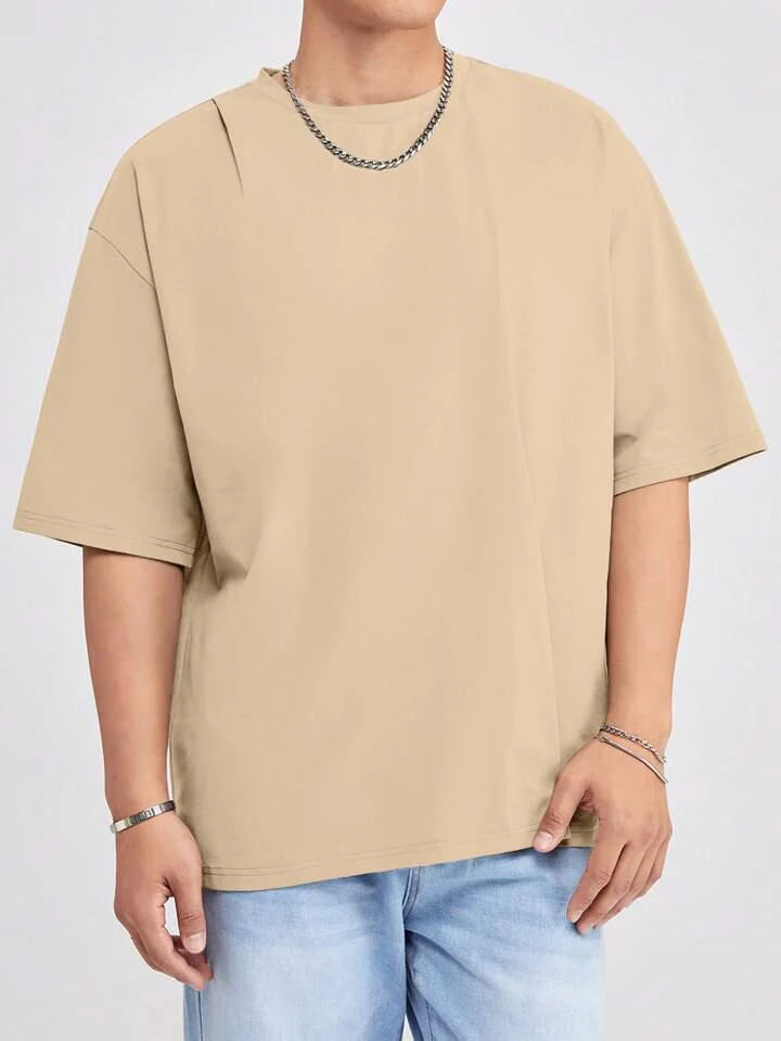 Simple Oversize T Shirt | Beige Unisex
