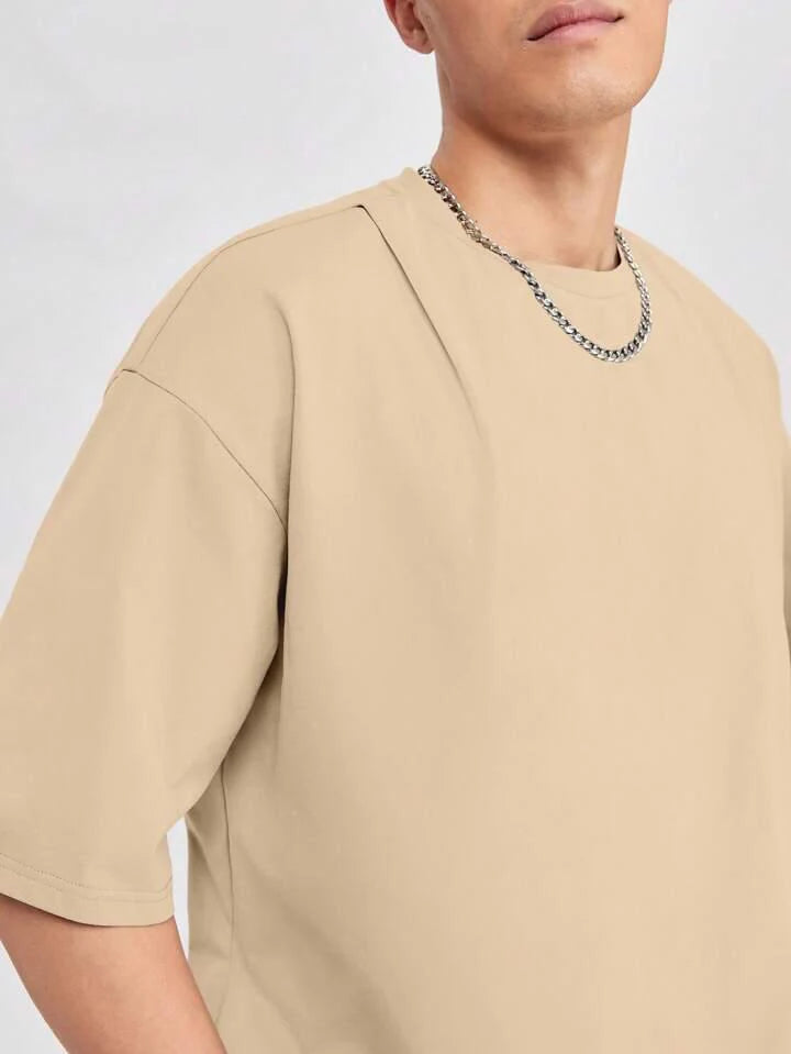 Simple Oversize T Shirt | Beige Unisex