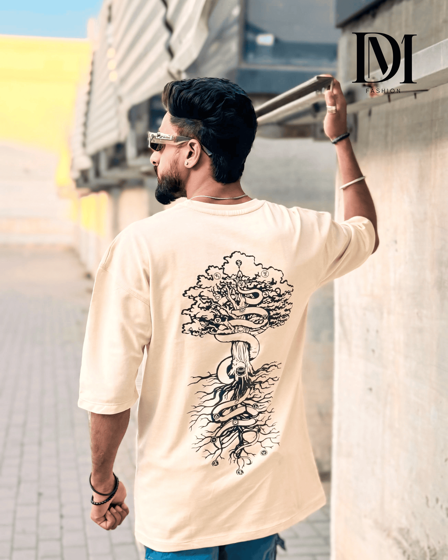 Deeply Rooted Graphic Drop Shoulder Shirt | Off White Unisex