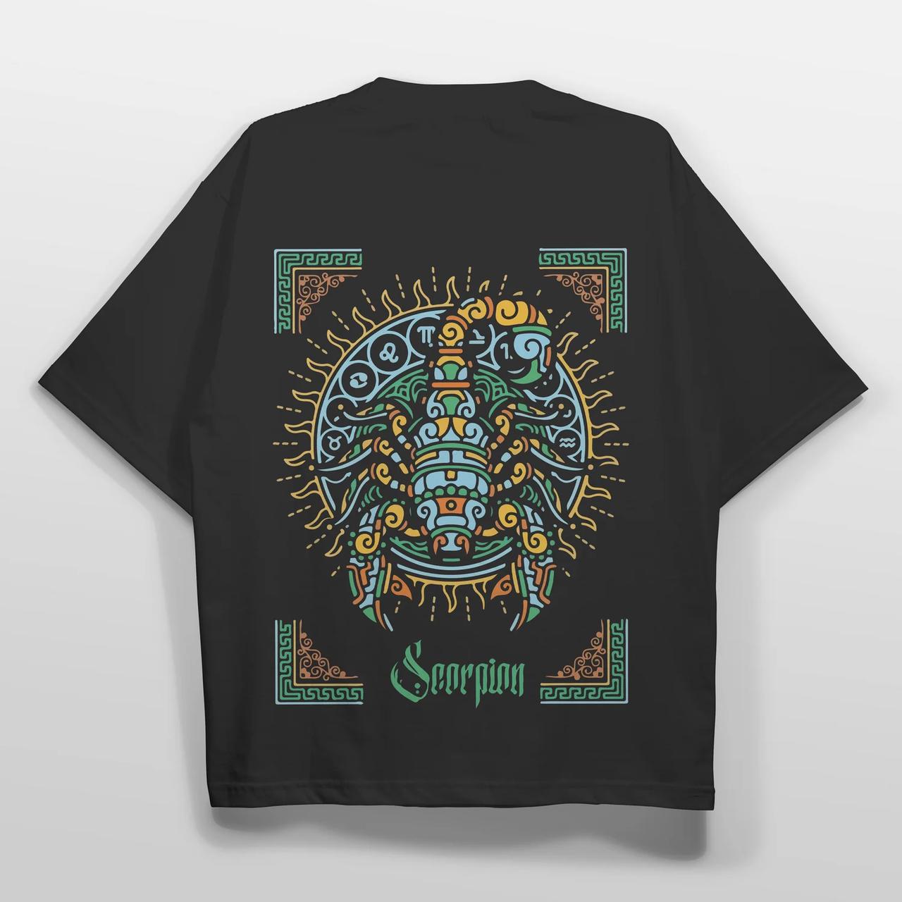 Scorpion Oversized Graphic T Shirt | Black Unisex
