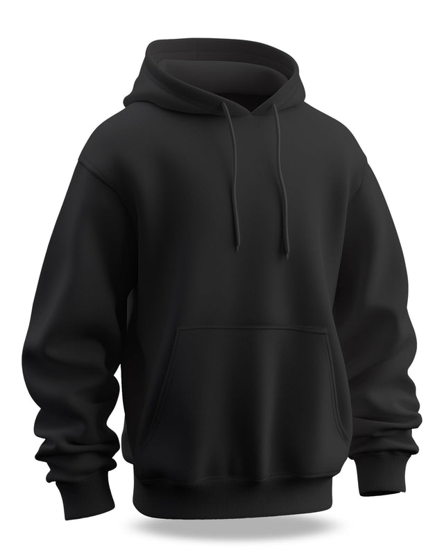 Black Plain Hoodie