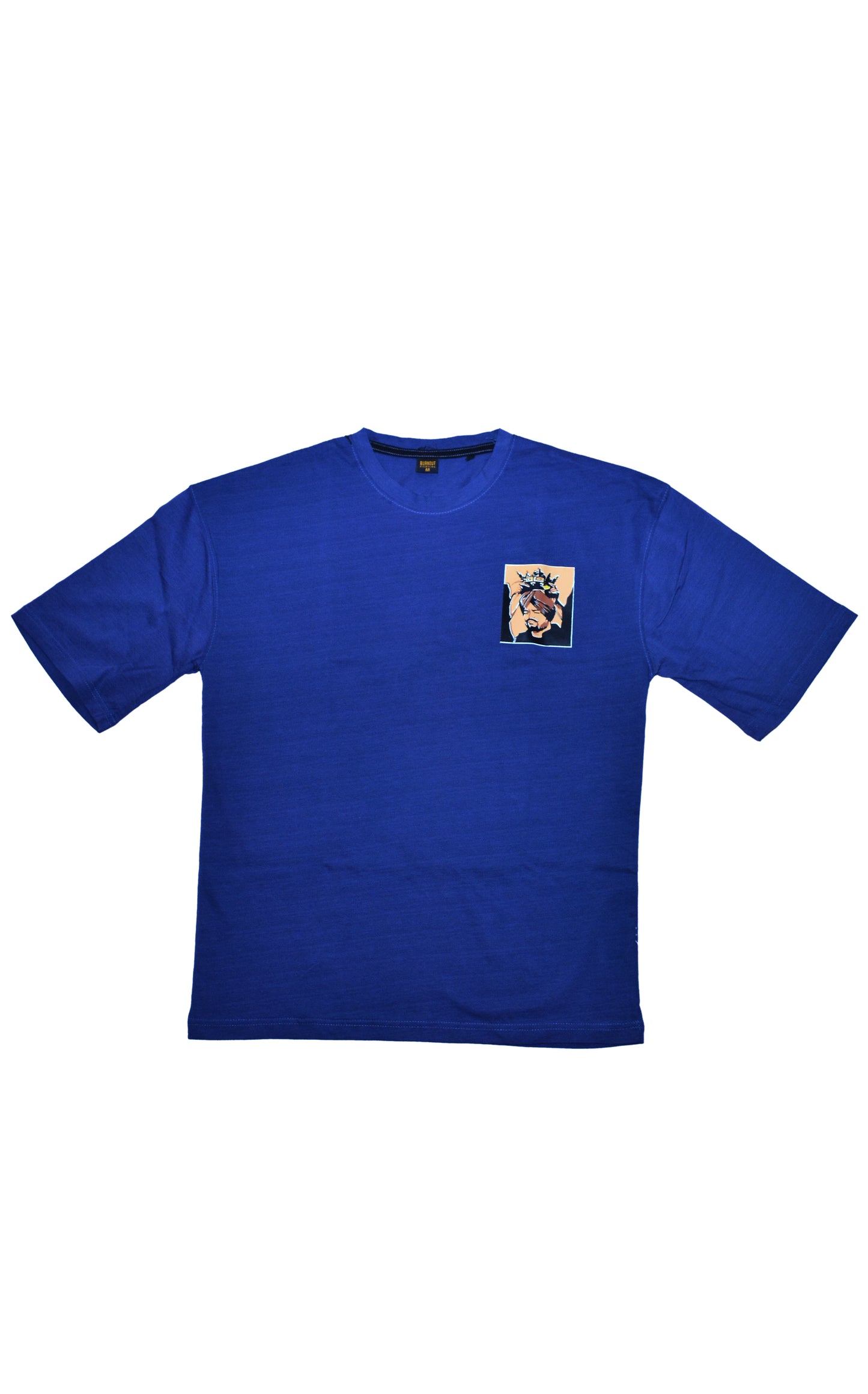 Sidhu Moose Wala Graphic Drop Shoulder Shirt | Blue Unisex