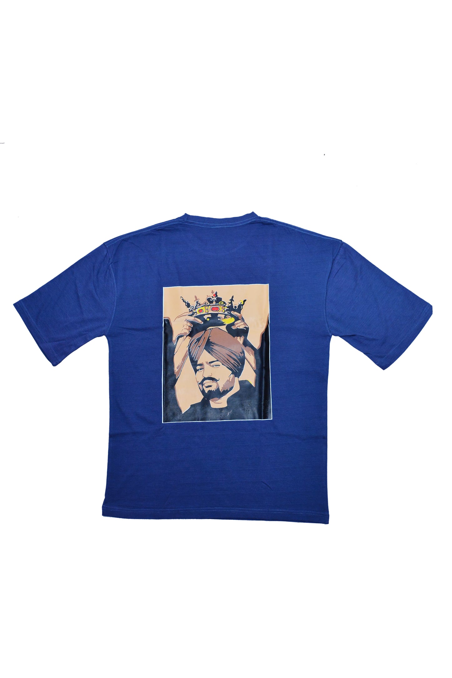 Sidhu Moose Wala Graphic Drop Shoulder Shirt | Blue Unisex