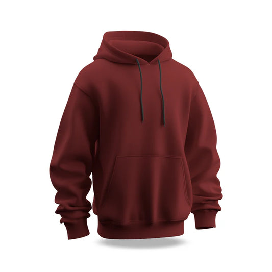 Maroon Plain Hoodie