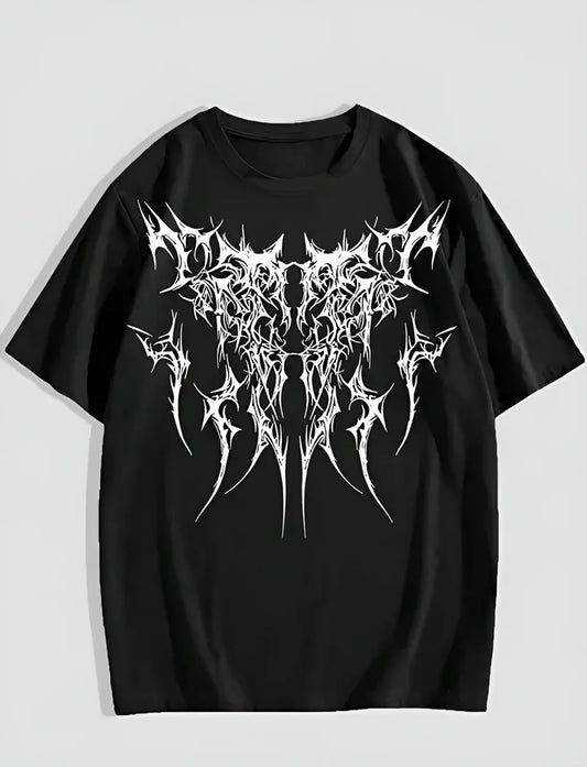 Abstract Printed Oversize T Shirt | Black Unisex