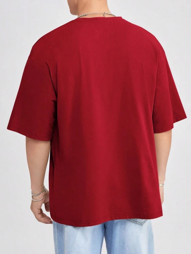 Simple Oversize T Shirt | Red Unisex