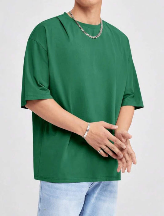 Simple Oversize T Shirt | Green Unisex