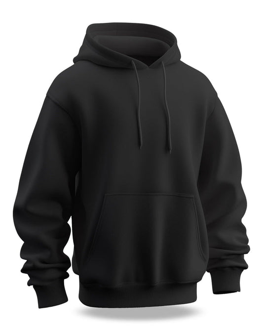 Black Plain Hoodie